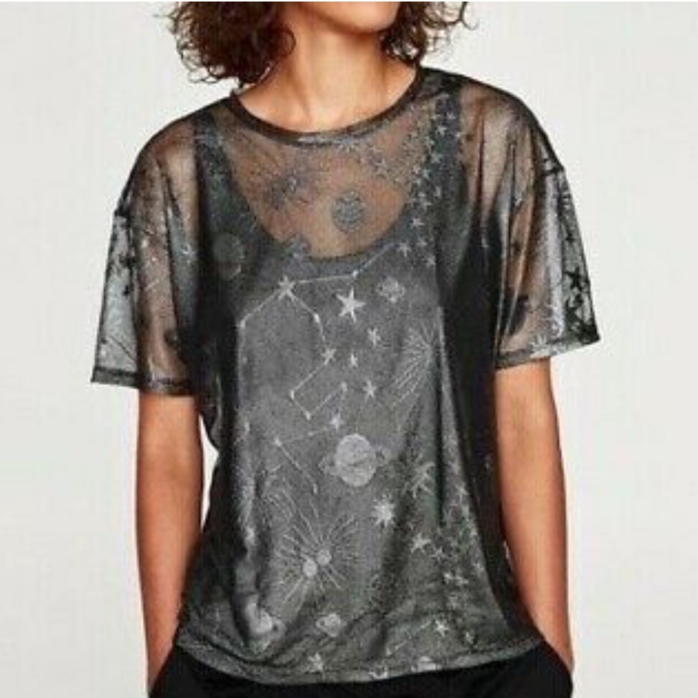 Zara See Through Top